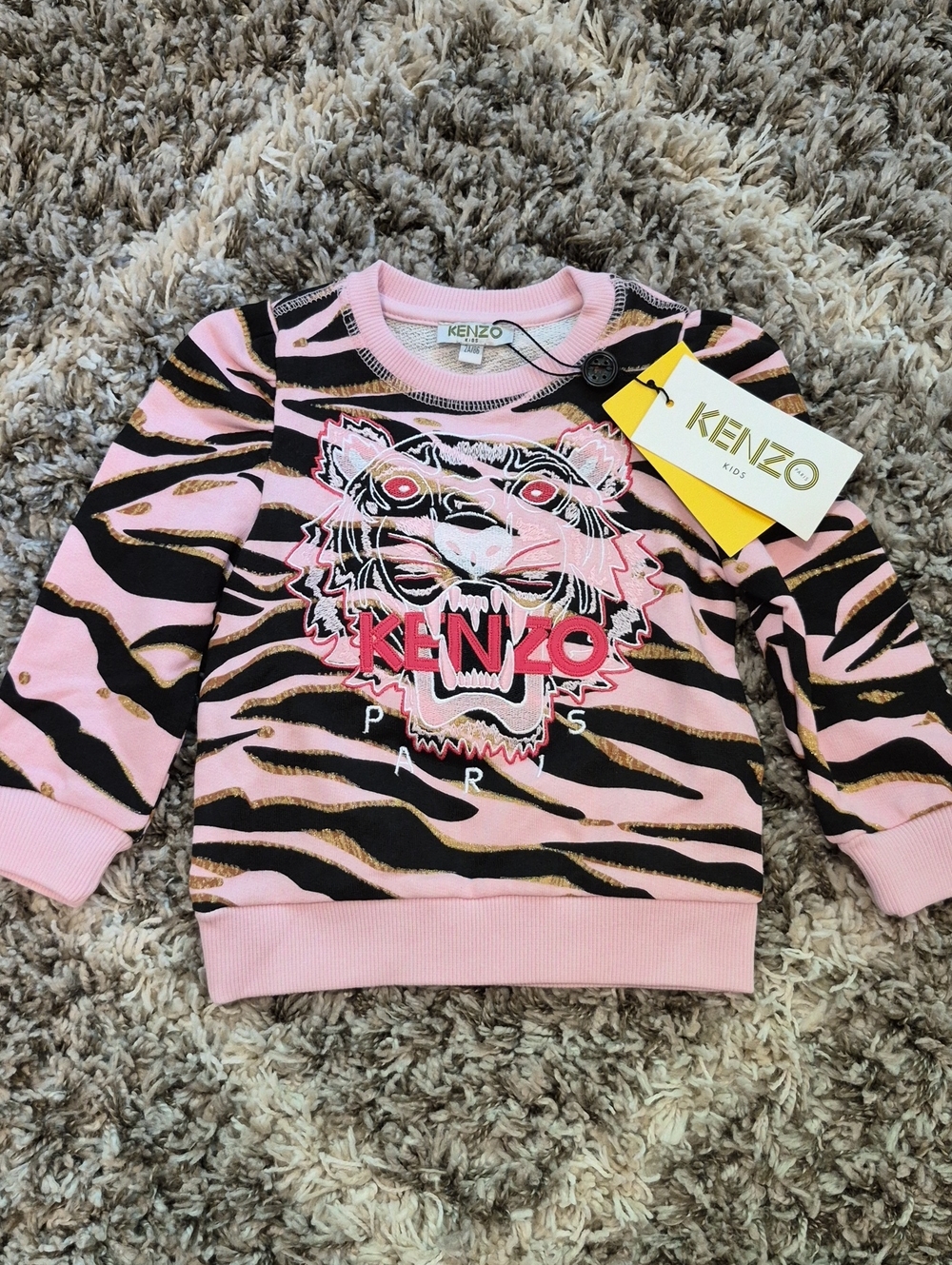 Kenzo Kids Pink Tiger Stripe Sweatshirt